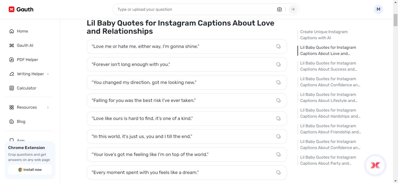 Gauth can help you create captivating lil baby captions for instagram